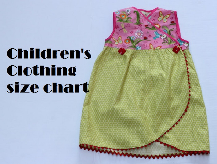 Toddler Clothing Size Chart Age