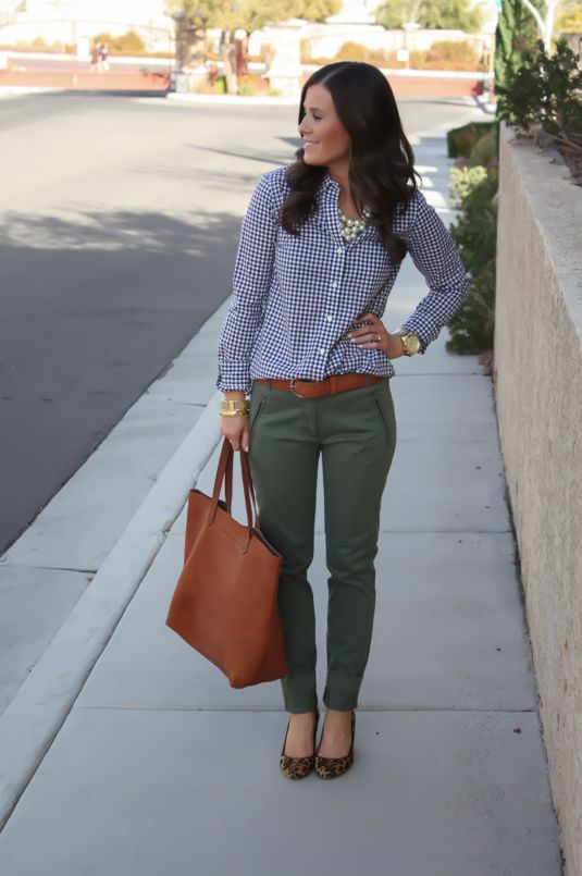 purple shirt green pants