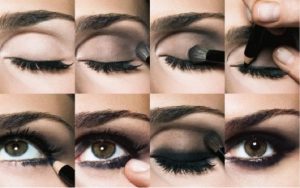 Make up your eyes with a smoky style
