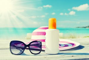 sunglasses and sunscreen