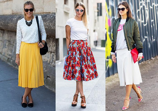 how to wear midi skirt 