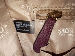 Locating the Michael Kors Serial Number Tag