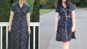 How to Make a Long Dress Shorter Temporarily