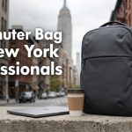Featured image displaying the best commuter bag for New York professionals on a city background.